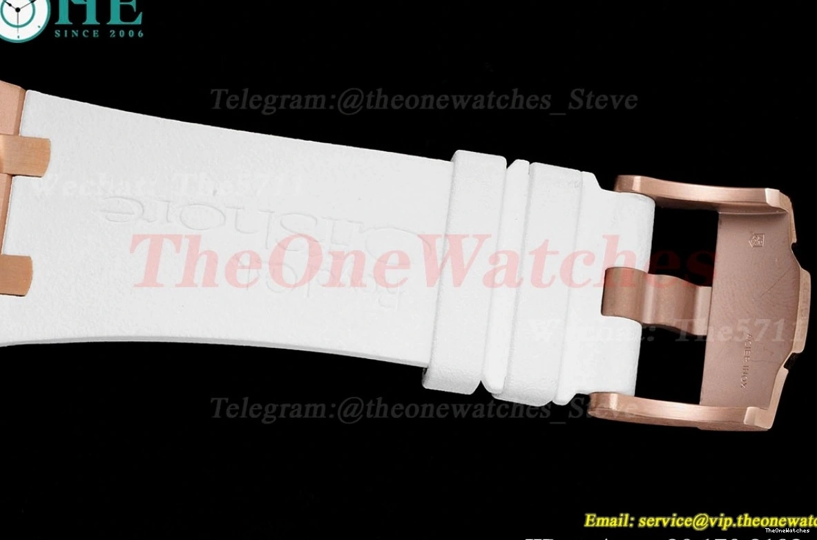 White JJF Royal Offshore 26408 White 44mm RU Oak RG A3126 0316